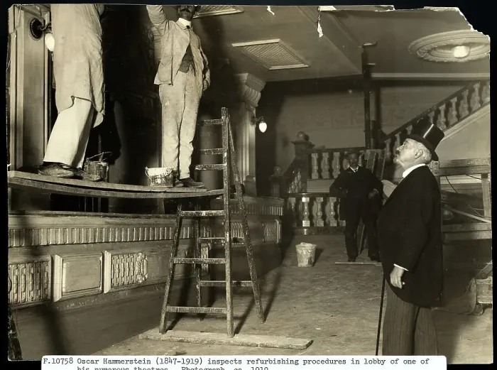 Framed Print : Hammerstein Inspects Theater Remodeling Framed Print : Hammerstein Inspects Theater Remodeling