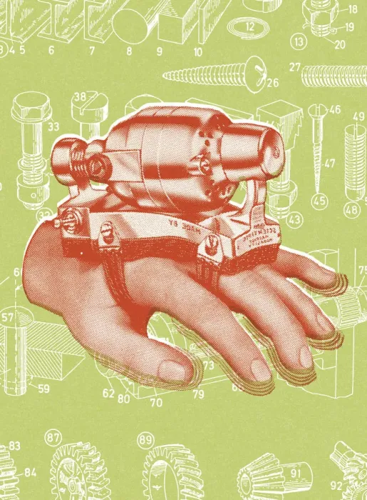 Framed Print : Hand contraption Framed Print : Hand contraption