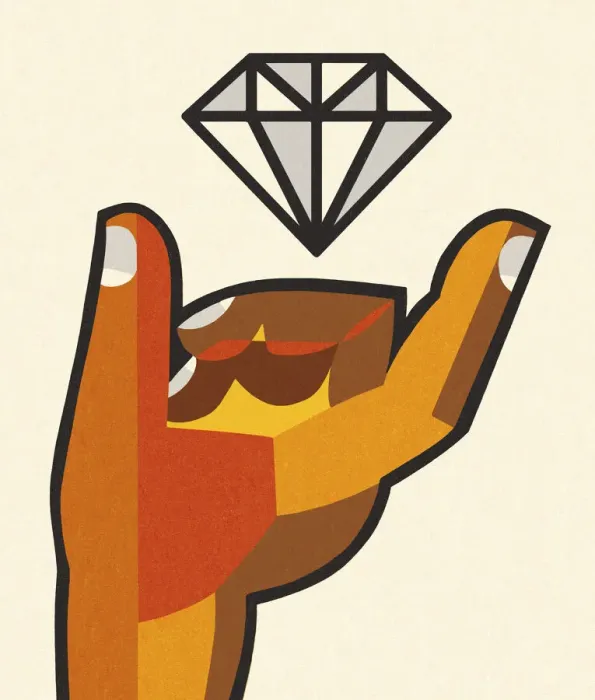 Framed Print : Hand and a Diamond Framed Print : Hand and a Diamond