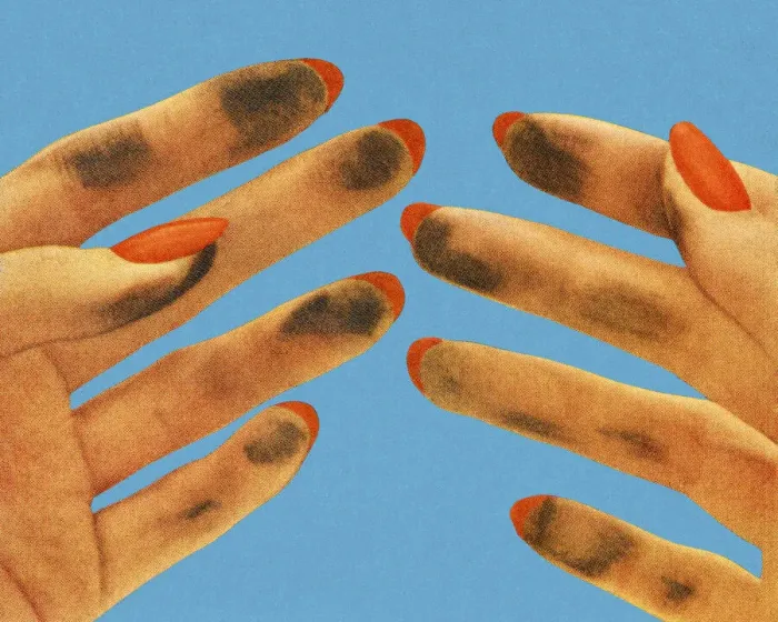 Framed Print : Hand With Dirty Fingers Framed Print : Hand With Dirty Fingers