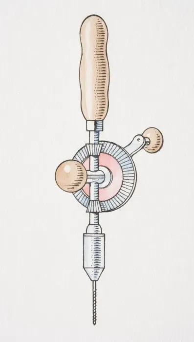 Framed Print : Hand drill, front view Framed Print : Hand drill, front view