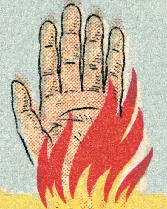 Framed Print : Hand on fire Framed Print : Hand on fire