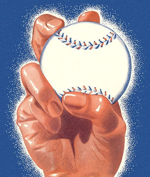 Hand Gripping a Baseball