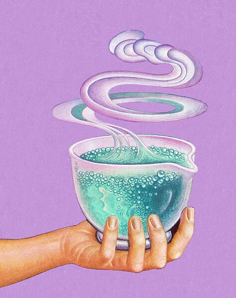 Hand Holding Bubbling Potion