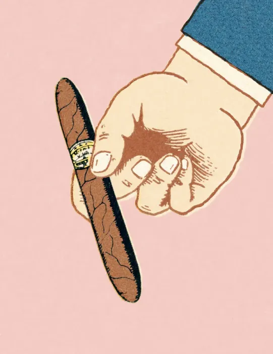 Framed Print : Hand holding cigar Framed Print : Hand holding cigar