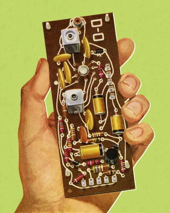 Framed Print : Hand Holding a Circuit Board Framed Print : Hand Holding a Circuit Board