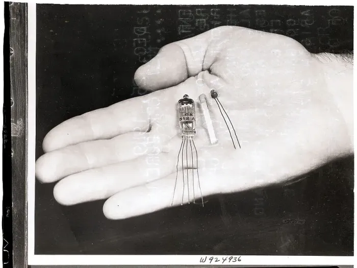 Framed Print : Hand Holding Communication Equipment