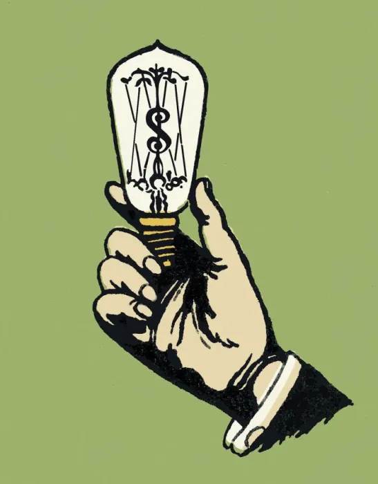 Framed Print : Hand Holding a Light Bulb Framed Print : Hand Holding a Light Bulb