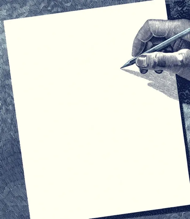 Framed Print : Hand Holding Pencil and Blank Sheet of Paper Framed Print : Hand Holding Pencil and Blank Sheet of Paper