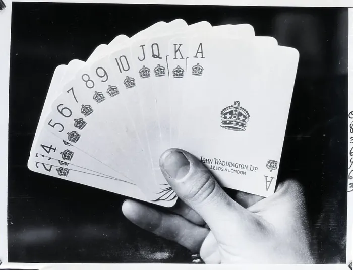 Framed Print : Hand Holding Playing Cards Framed Print : Hand Holding Playing Cards