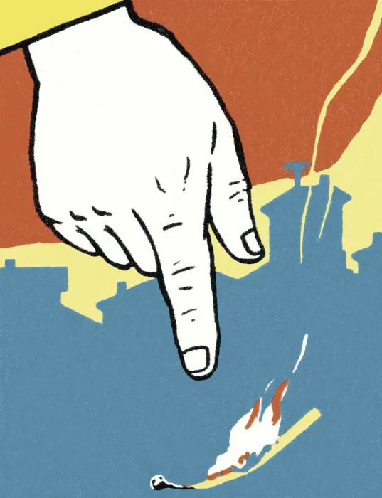 Framed Print : Hand Pointing to a Lit Match Framed Print : Hand Pointing to a Lit Match