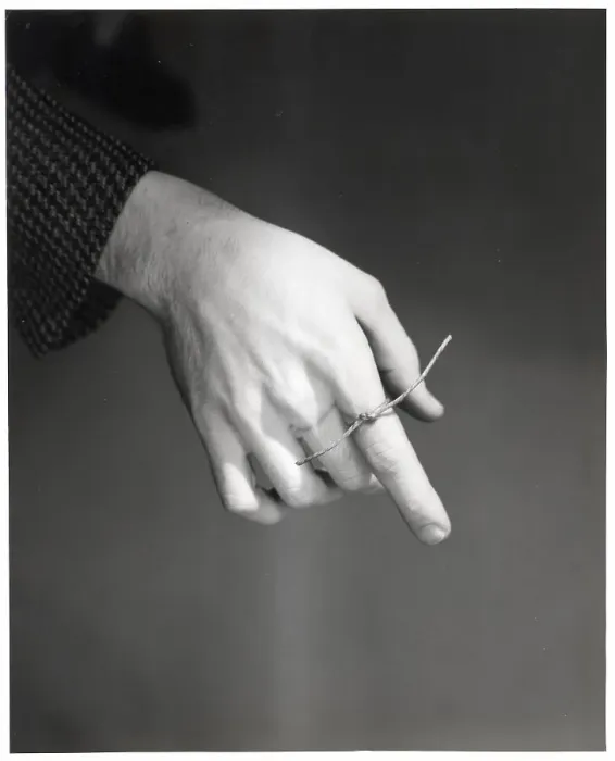 Framed Print : Hand With String Tied On Finger Framed Print : Hand With String Tied On Finger