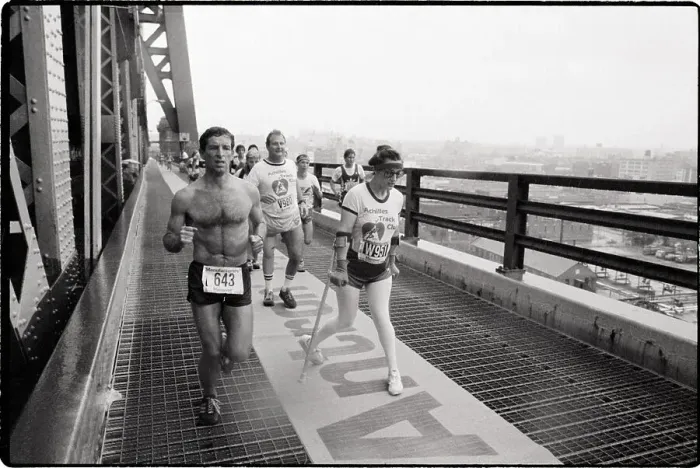 Framed Print : Handicapped Runner In Ny Marathon Framed Print : Handicapped Runner In Ny Marathon