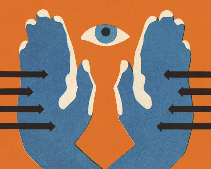 Framed Print : Two Hands and an Eye Framed Print : Two Hands and an Eye