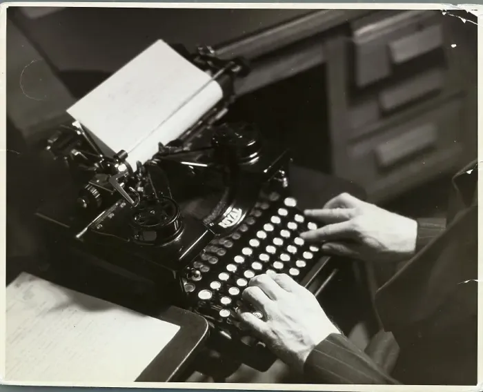 Framed Print : Hands on Manual Typewriter Framed Print : Hands on Manual Typewriter