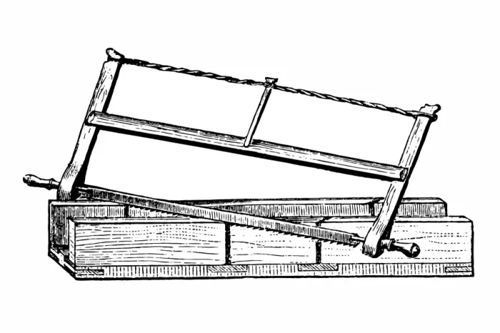 Framed Print : Handsaw. Antique illustration of a woodcutter hand saw Framed Print : Handsaw. Antique illustration of a woodcutter hand saw