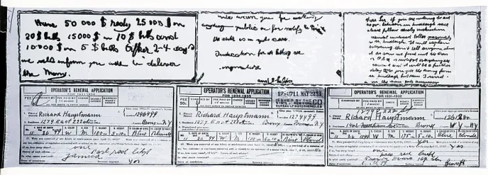 Framed Print : Handwriting Samples Concerning Lindbergh Framed Print : Handwriting Samples Concerning Lindbergh