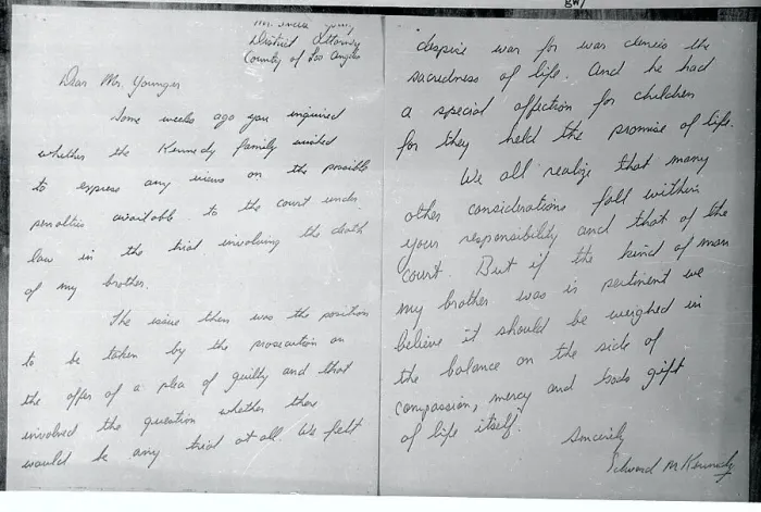 Framed Print : Handwritten Letter Signed Edward Kennedy Framed Print : Handwritten Letter Signed Edward Kennedy