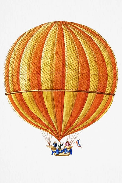 Hanging Montgolfier hot air balloon