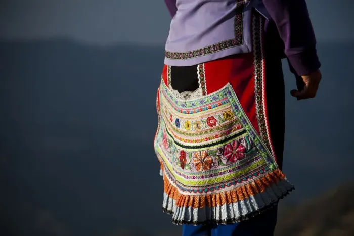 Framed Print : Hanis traditional skirt