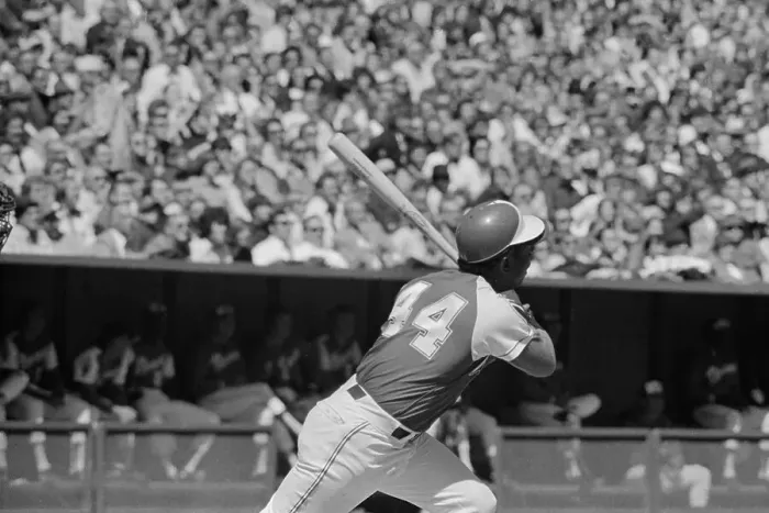Framed Print : Hank Aaron in Full Batting Position Framed Print : Hank Aaron in Full Batting Position