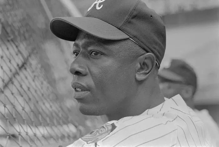 Framed Print : Hank Aaron Concentrating Before Game Framed Print : Hank Aaron Concentrating Before Game
