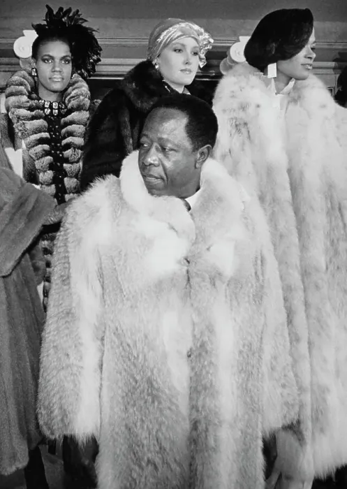 Framed Print : Hank Aaron In Fur Coat Framed Print : Hank Aaron In Fur Coat