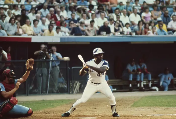 Framed Print : Hank Aaron Makes 700 Mark Framed Print : Hank Aaron Makes 700 Mark