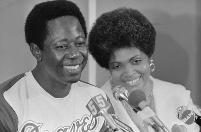 Framed Print : Hank Aaron and His Wife Billie