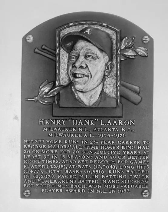 Framed Print : Hank Aaron's Hall of Fame Plaque Framed Print : Hank Aaron's Hall of Fame Plaque