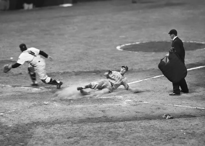 Framed Print : Hank Arft Slides Into Home Base Framed Print : Hank Arft Slides Into Home Base