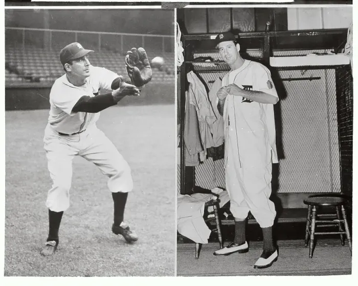 Framed Print : Hank Greenberg on Field and in Locker Room Framed Print : Hank Greenberg on Field and in Locker Room