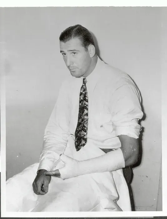 Framed Print : Hank Greenberg Sitting with Wrapped Arm Framed Print : Hank Greenberg Sitting with Wrapped Arm