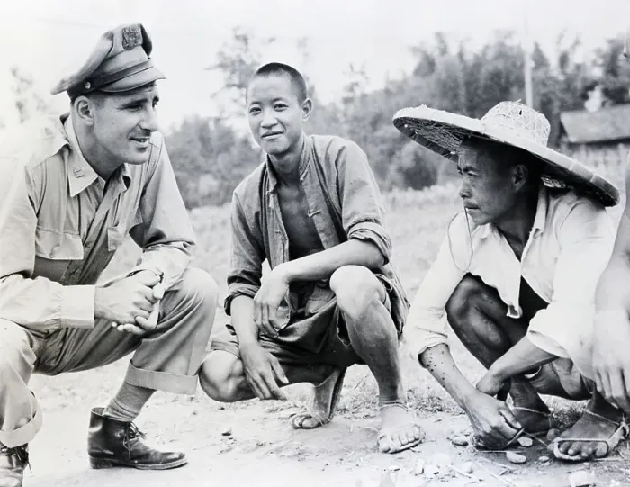 Framed Print : Hank Greenberg W / Chinese Laborers Framed Print : Hank Greenberg W / Chinese Laborers