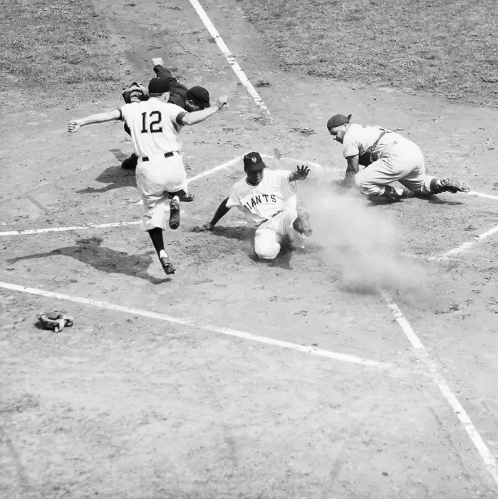 Framed Print : Hank Thompson Sliding Into Home Framed Print : Hank Thompson Sliding Into Home
