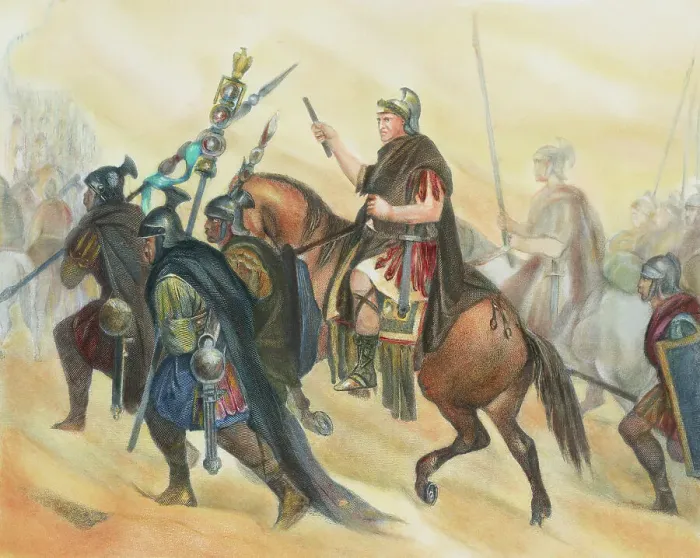 Framed Print : Hannibal and His Men Crossing Terrain for Battle Framed Print : Hannibal and His Men Crossing Terrain for Battle