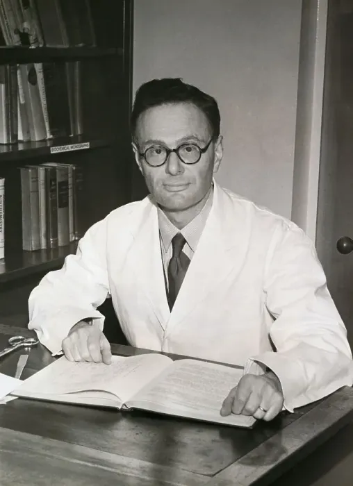 Framed Print : Hans Krebs Posing at His Desk Framed Print : Hans Krebs Posing at His Desk