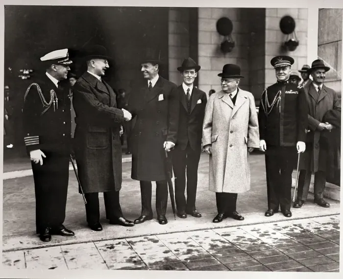 Framed Print : Hans Luther Arrives with German Delegates