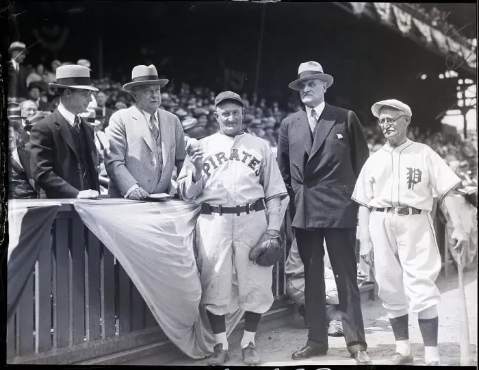 Framed Print : Hans Wagner And Baseball Officials Framed Print : Hans Wagner And Baseball Officials