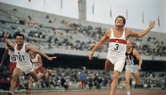 Framed Print : Hans Walde Winning Olympic Decathlon Event Framed Print : Hans Walde Winning Olympic Decathlon Event