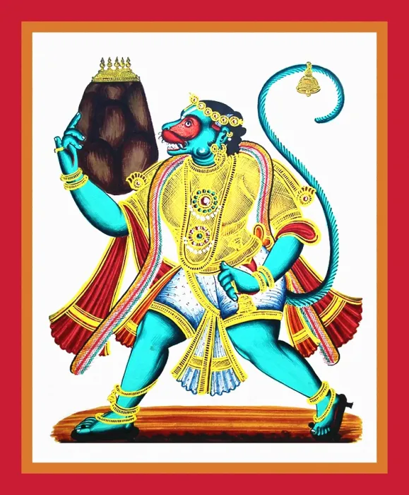 Framed Print : Hanumān standing in pratyalidha