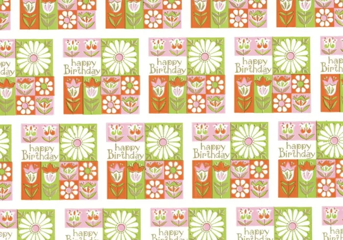 Framed Print : Happy Birthday Floral Pattern Framed Print : Happy Birthday Floral Pattern
