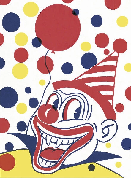 Happy Clown with a Balloon