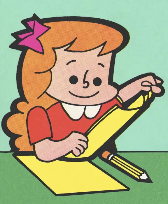 Framed Print : Happy Girl in School Framed Print : Happy Girl in School