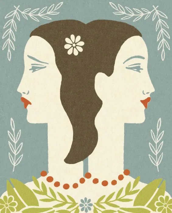 Framed Print : Happy and Sad Women Framed Print : Happy and Sad Women