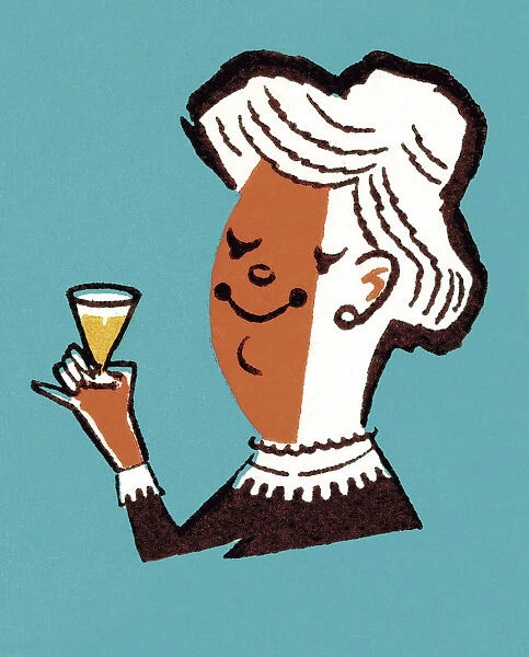 Happy Woman Drinking