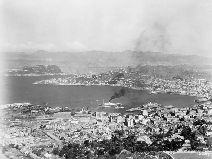 Framed Print : Harbor at Wellington of New Zealand
