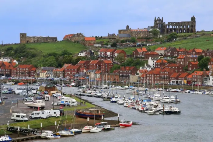 Framed Print : Harbour, abbey and St. Marys church, Whitby, Yorkshire, England, UK, Europe Framed Print : Harbour, abbey and St. Marys church, Whitby, Yorkshire, England, UK, Europe