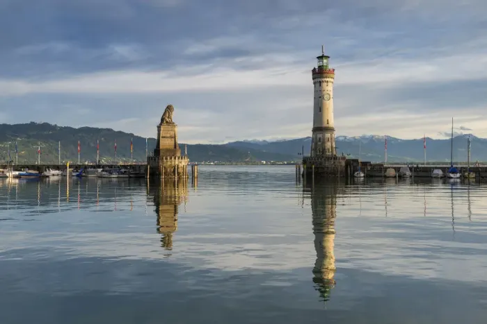 Framed Print : Harbour of Lindau with the Bavarian lion and a lighthouse, Lake Constance, Lake Constance, Lindau - Bodensee, Swabia, Bavaria, Germany Framed Print : Harbour of Lindau with the Bavarian lion and a lighthouse, Lake Constance, Lake Constance, Lindau - Bodensee, Swabia, Bavaria, Germany