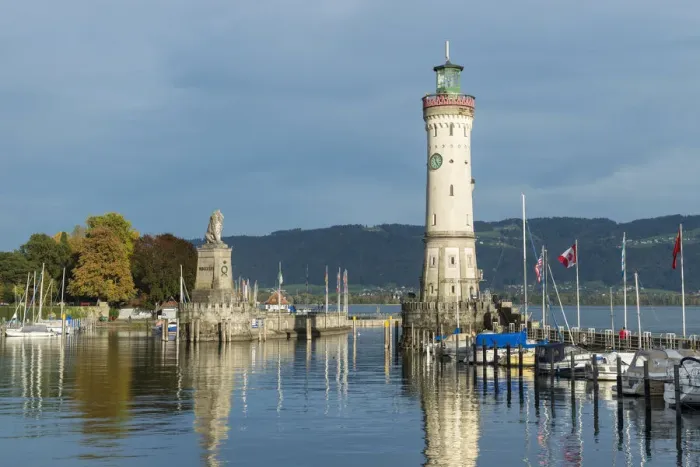 Framed Print : Harbour of Lindau with a lighthouse, Lake Constance, Lindau - Bodensee, Swabia, Bavaria, Germany Framed Print : Harbour of Lindau with a lighthouse, Lake Constance, Lindau - Bodensee, Swabia, Bavaria, Germany